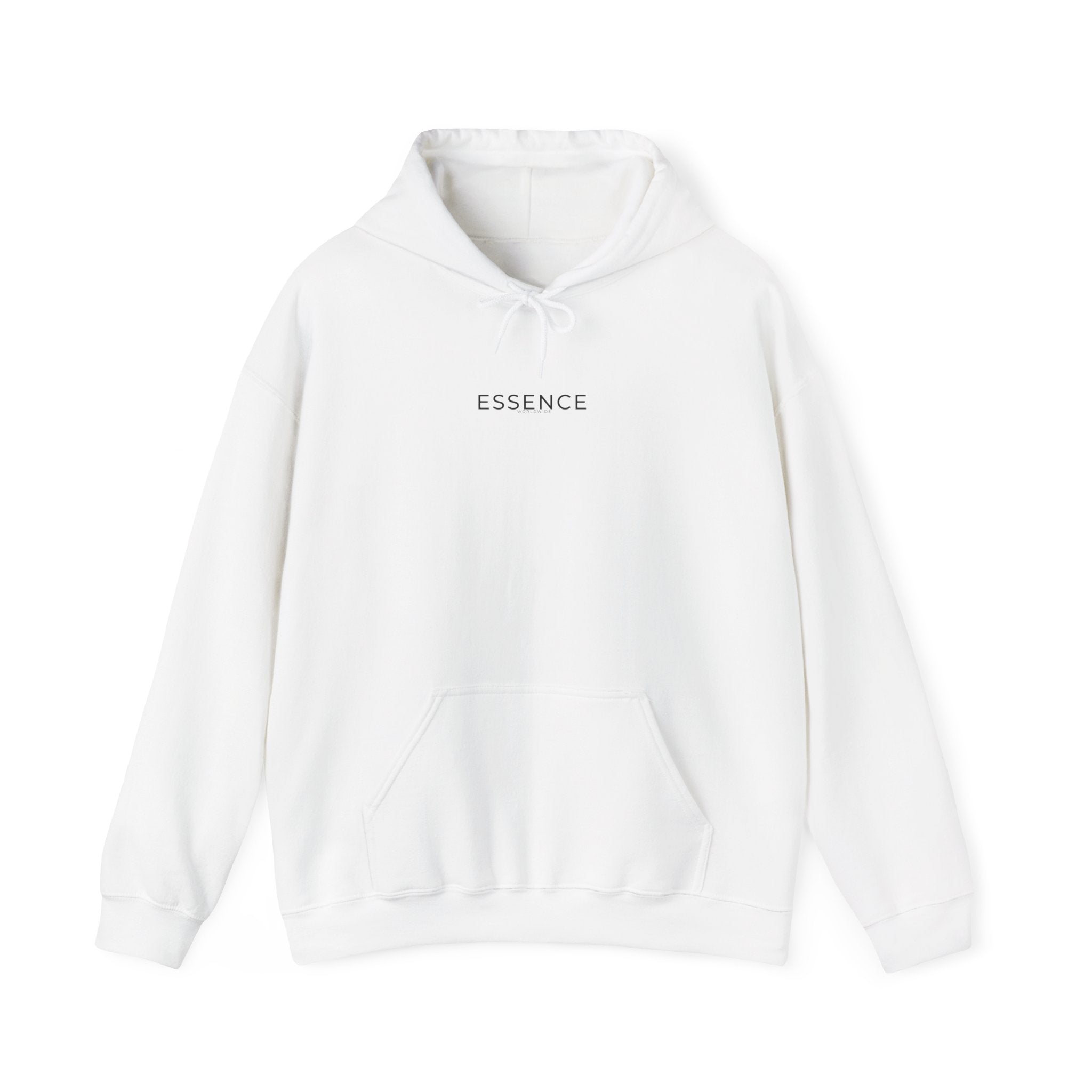 Essence minimalist text Hoodie | Move Different back print