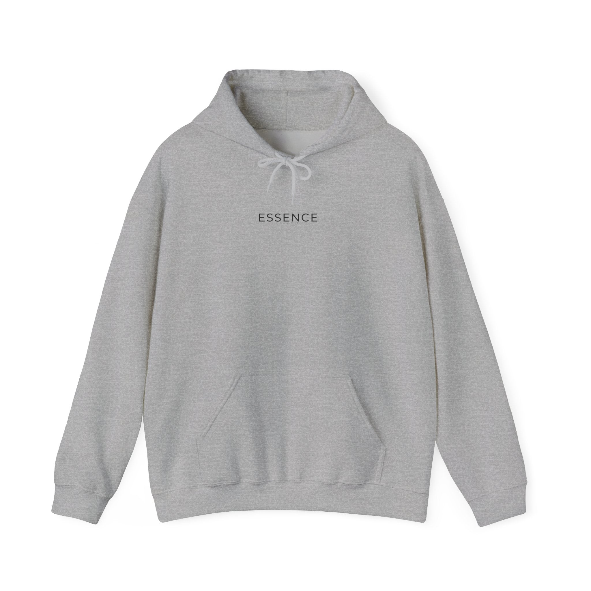 Essence minimalist text Hoodie | Move Different back print